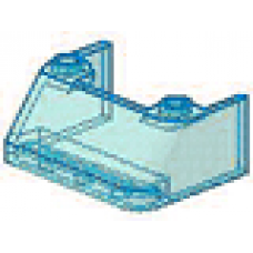 Part 2437 Trans-Light Blue Windscreen 3 x 4 x 1 1-3 with 2 Studs on Top